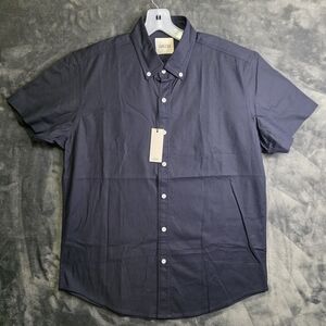 Batch Mens Navy NWT Casual Button Down Shirt
